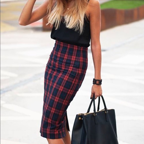 Zara check pencil skirt Clearance